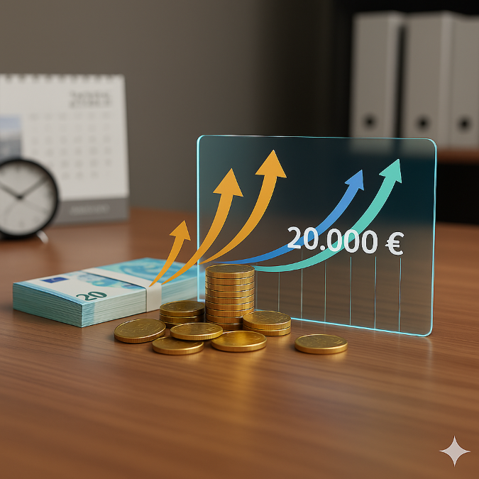 Combien rapporte 20 000 euros placés en 2025 ? Simulations et meilleures stratégies